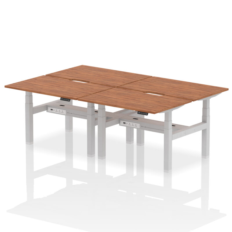 Air Back-to-Back Scalloped Edge Height Adjustable Bench Desk - 4 Person - Image 14