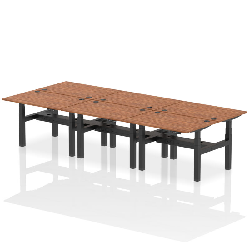 Air Back-to-Back Height Adjustable Bench Desk - 6 Person - Image 16