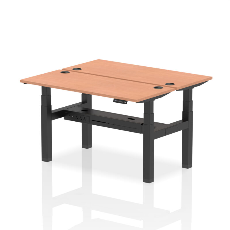 Air Back-to-Back Slimline Height Adjustable Bench Desk - 2 Person - Image 22