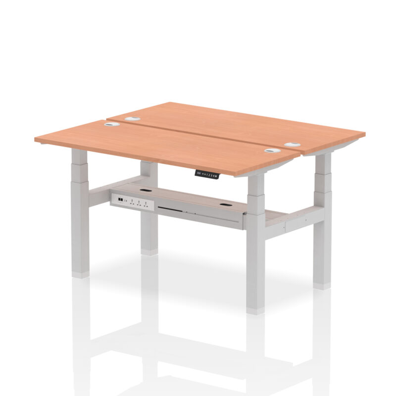 Air Back-to-Back Slimline Height Adjustable Bench Desk - 2 Person - Image 23