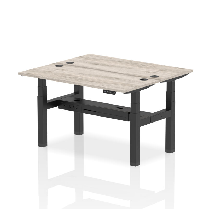 Air Back-to-Back Slimline Height Adjustable Bench Desk - 2 Person - Image 28