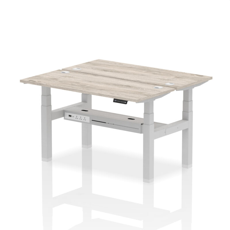 Air Back-to-Back Slimline Height Adjustable Bench Desk - 2 Person - Image 29