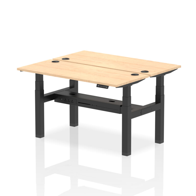 Air Back-to-Back Slimline Height Adjustable Bench Desk - 2 Person - Image 31