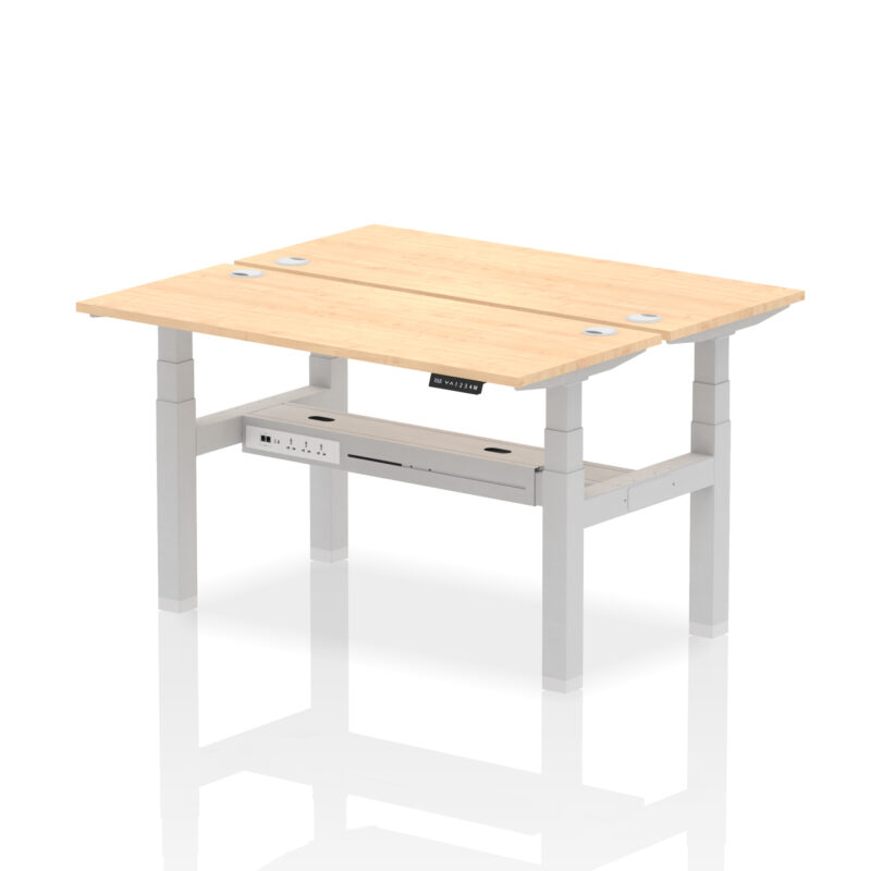 Air Back-to-Back Slimline Height Adjustable Bench Desk - 2 Person - Image 32