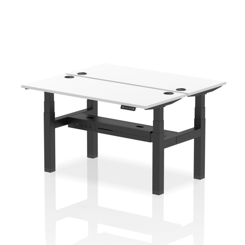 Air Back-to-Back Slimline Height Adjustable Bench Desk - 2 Person - Image 40