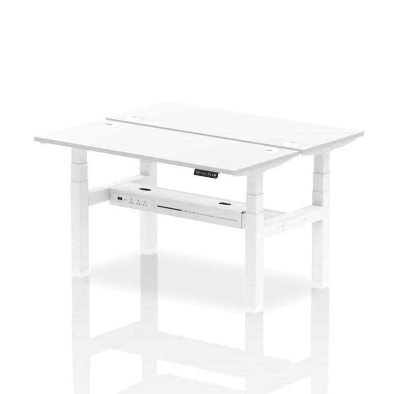 Air Back-to-Back Slimline Height Adjustable Bench Desk - 2 Person - Image 42