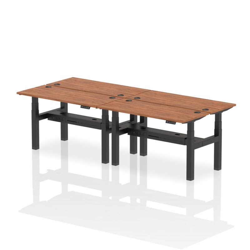 Air Back-to-Back Slimline Height Adjustable Bench Desk - 4 Person - Image 37