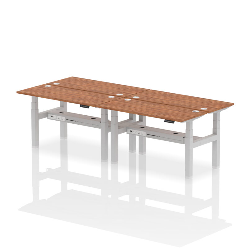 Air Back-to-Back Slimline Height Adjustable Bench Desk - 4 Person - Image 38
