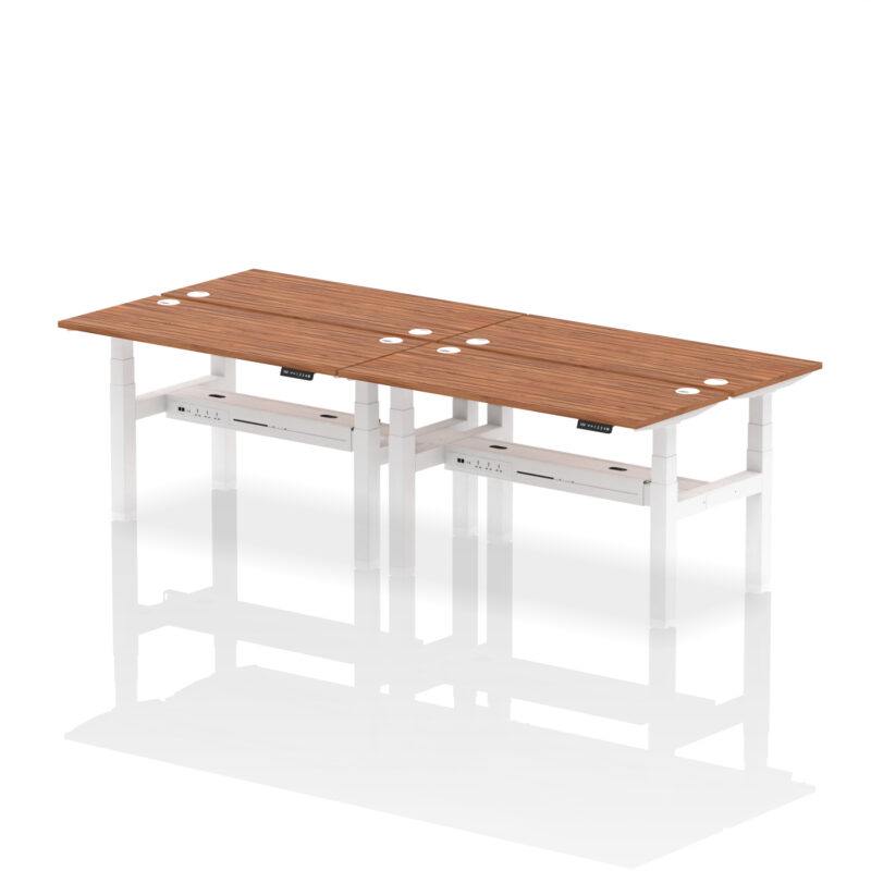 Air Back-to-Back Slimline Height Adjustable Bench Desk - 4 Person - Image 39