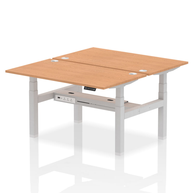 Air Back-to-Back Height Adjustable Bench Desk - 2 Person - Image 35