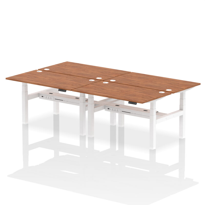 Air Back-to-Back Height Adjustable Bench Desk - 4 Person - Image 39
