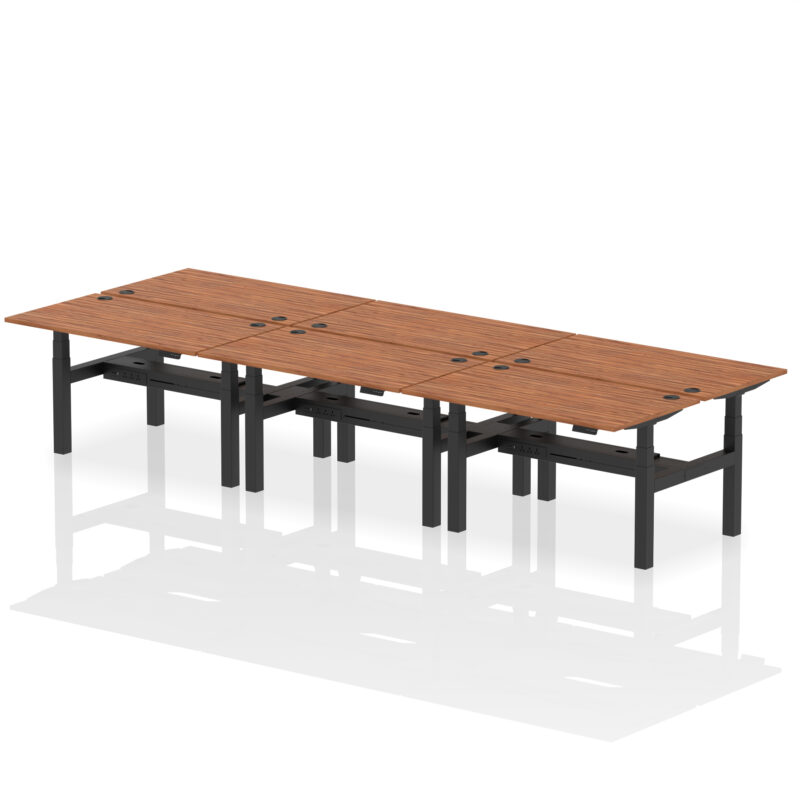 Air Back-to-Back Height Adjustable Bench Desk - 6 Person - Image 37