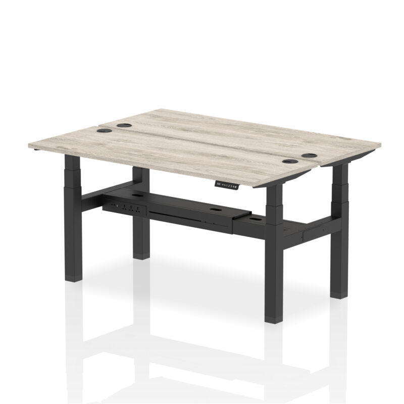 Air Back-to-Back Slimline Height Adjustable Bench Desk - 2 Person - Image 49