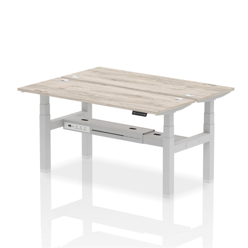 Air Back-to-Back Slimline Height Adjustable Bench Desk - 2 Person - Image 50