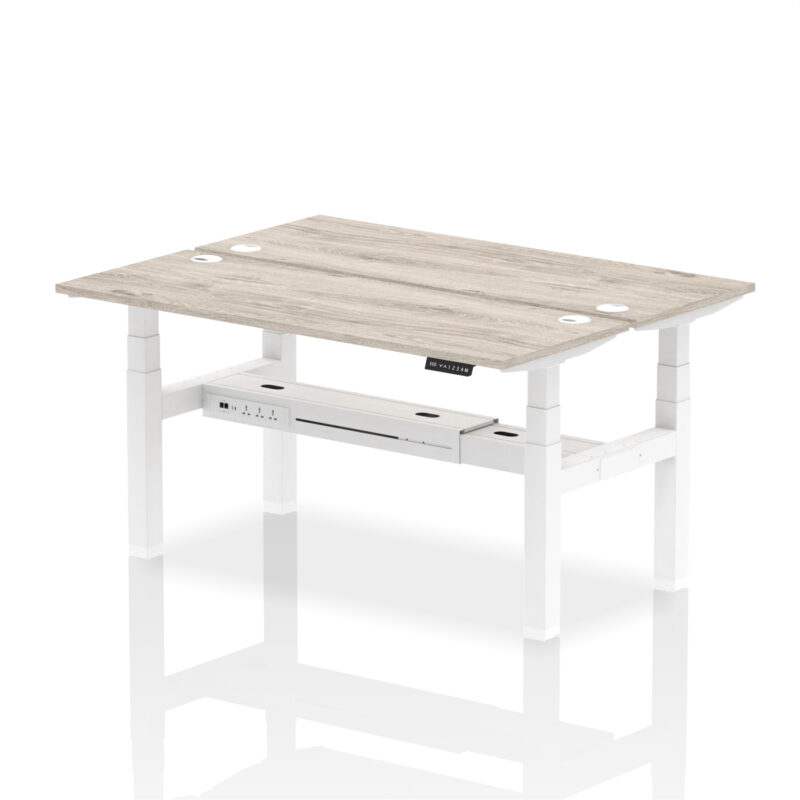 Air Back-to-Back Slimline Height Adjustable Bench Desk - 2 Person - Image 51