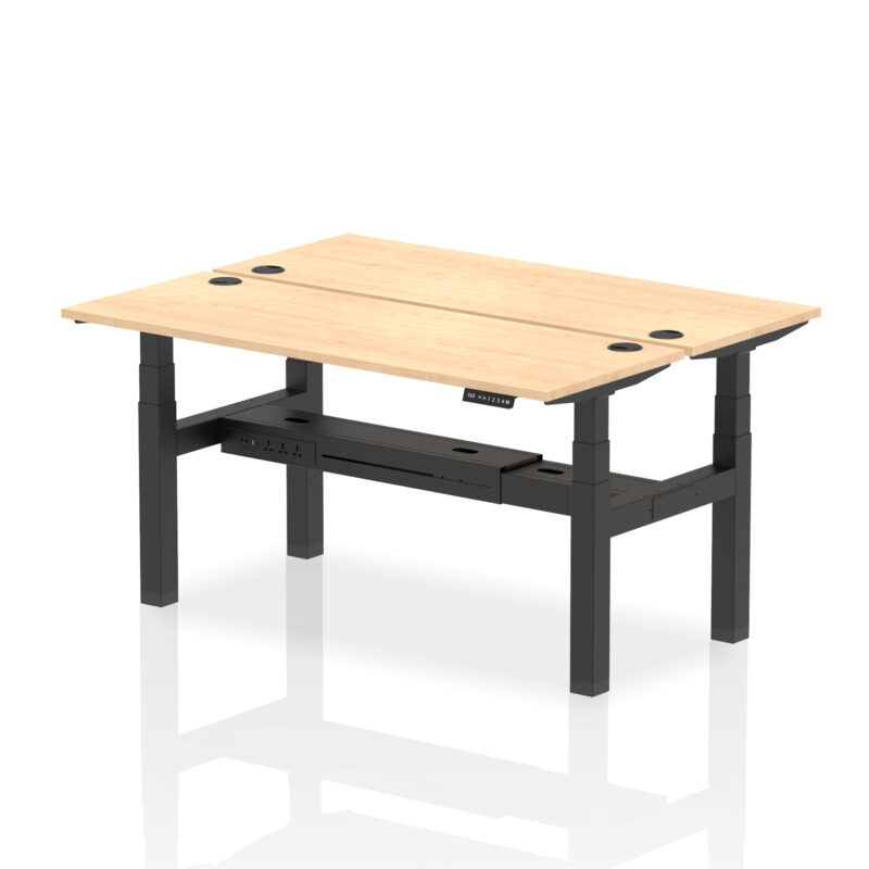 Air Back-to-Back Slimline Height Adjustable Bench Desk - 2 Person - Image 52
