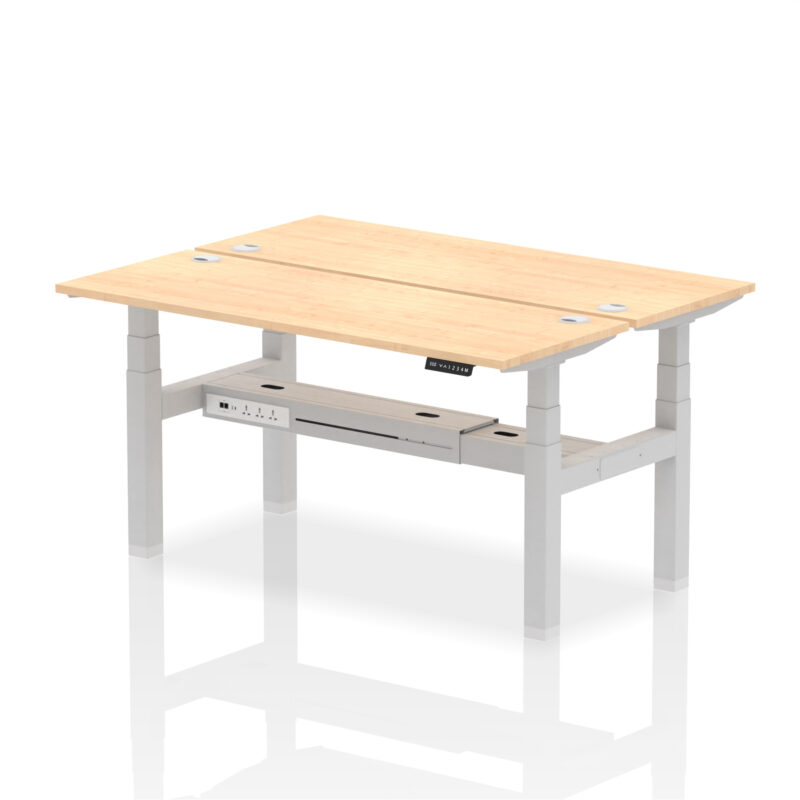 Air Back-to-Back Slimline Height Adjustable Bench Desk - 2 Person - Image 53