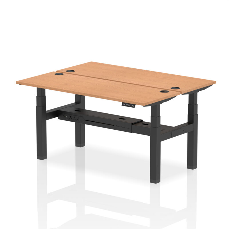 Air Back-to-Back Slimline Height Adjustable Bench Desk - 2 Person - Image 55