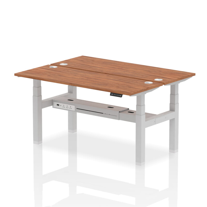 Air Back-to-Back Slimline Height Adjustable Bench Desk - 2 Person - Image 59