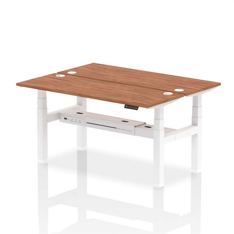 Air Back-to-Back Slimline Height Adjustable Bench Desk - 2 Person - Image 60
