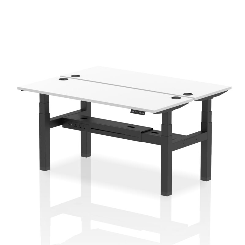 Air Back-to-Back Slimline Height Adjustable Bench Desk - 2 Person - Image 61
