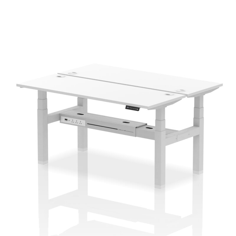 Air Back-to-Back Slimline Height Adjustable Bench Desk - 2 Person - Image 62