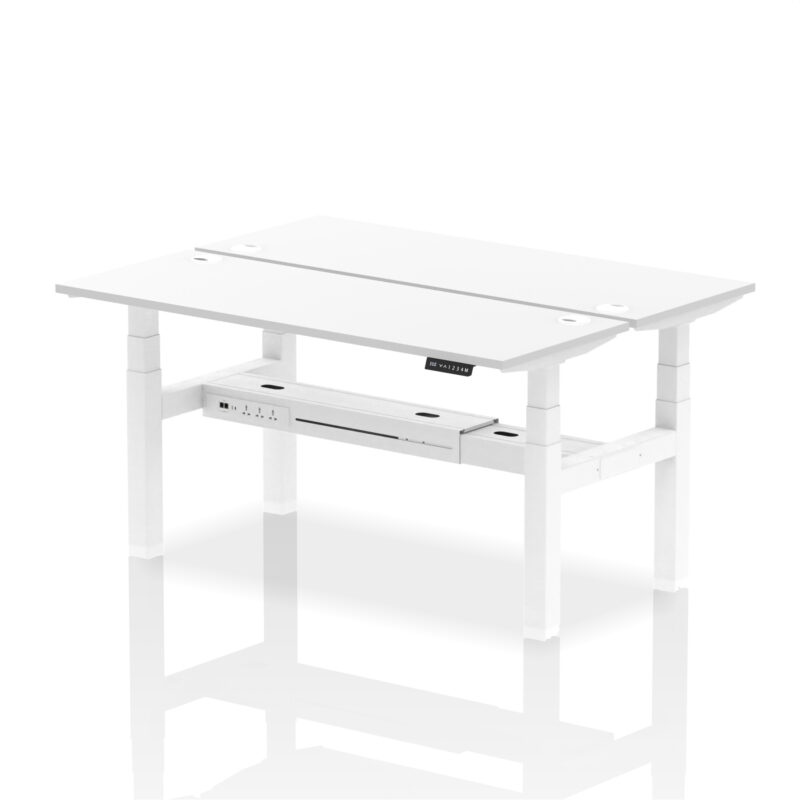 Air Back-to-Back Slimline Height Adjustable Bench Desk - 2 Person - Image 63