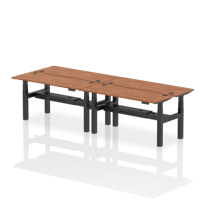 Air Back-to-Back Slimline Height Adjustable Bench Desk - 4 Person - Image 58