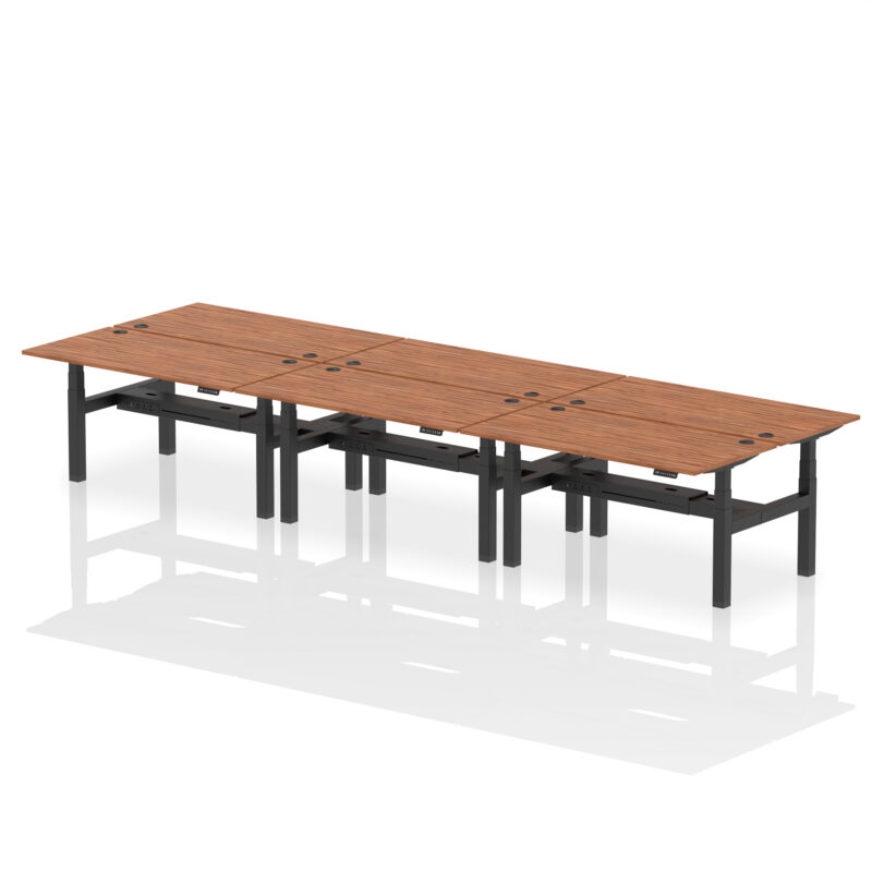 Air Back-to-Back Height Adjustable Bench Desk - 6 Person - Image 58