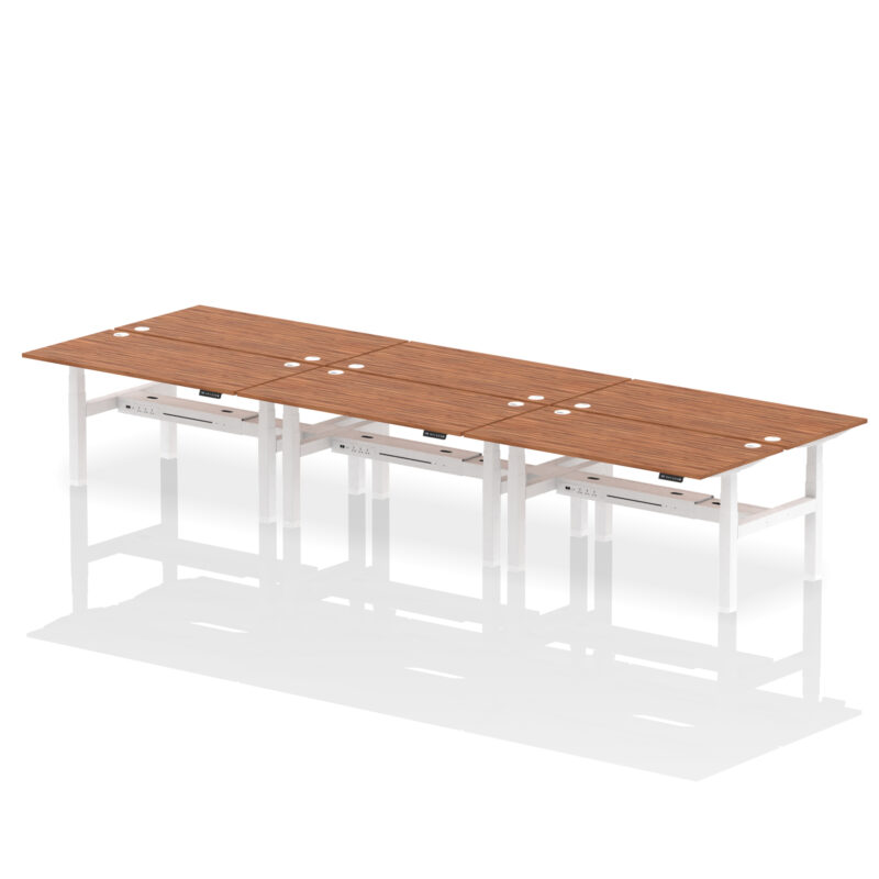 Air Back-to-Back Height Adjustable Bench Desk - 6 Person - Image 60