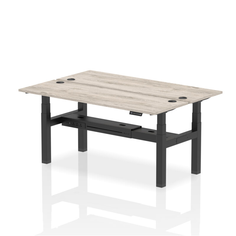 Air Back-to-Back Slimline Height Adjustable Bench Desk - 2 Person - Image 70