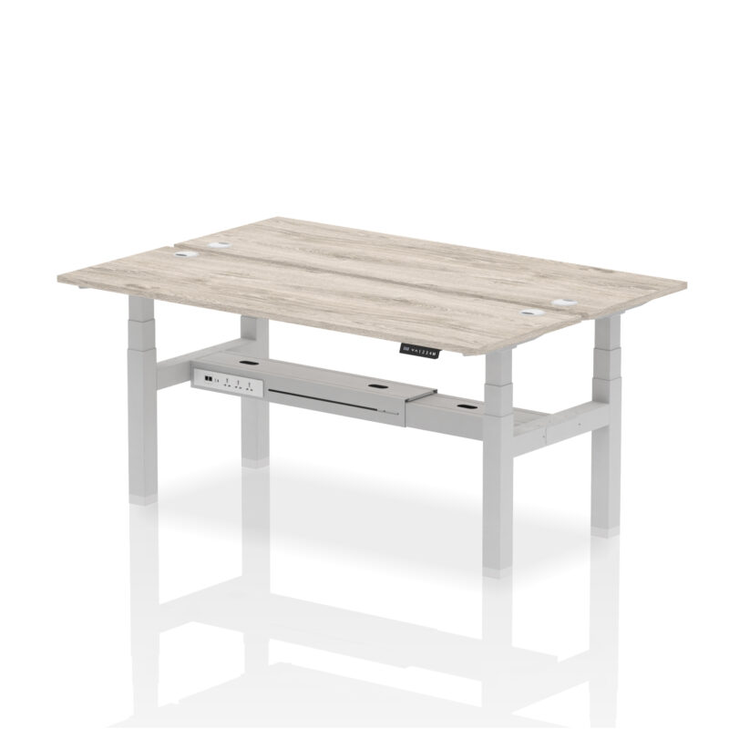 Air Back-to-Back Slimline Height Adjustable Bench Desk - 2 Person - Image 71