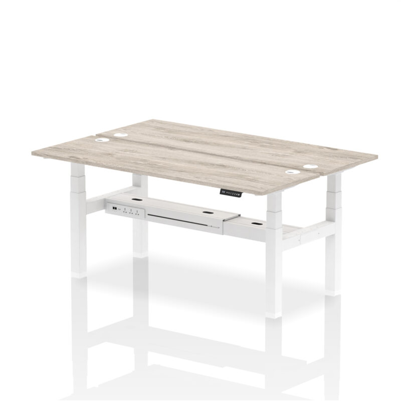 Air Back-to-Back Slimline Height Adjustable Bench Desk - 2 Person - Image 72