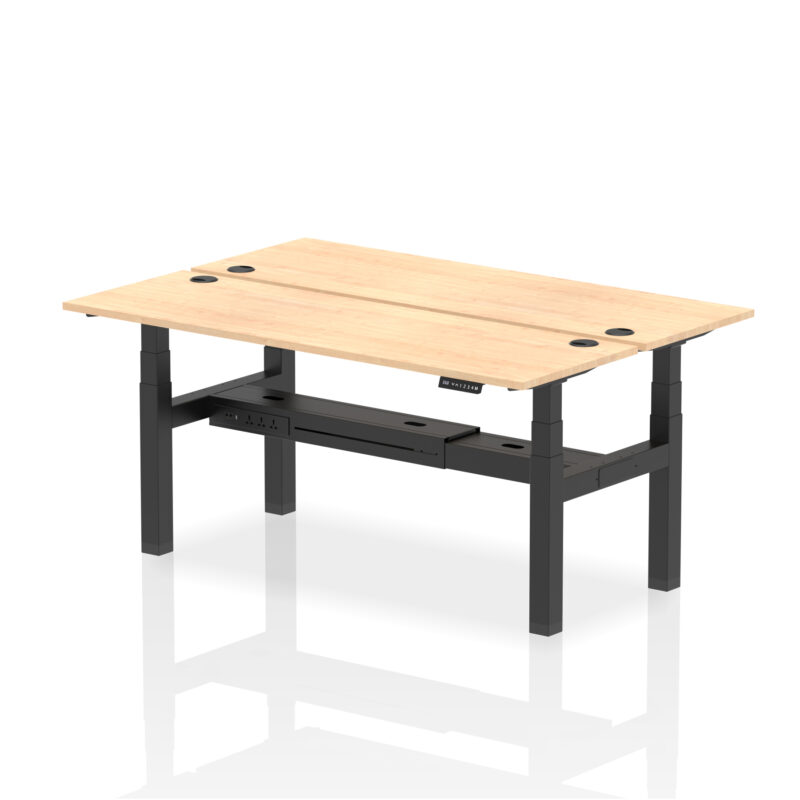 Air Back-to-Back Slimline Height Adjustable Bench Desk - 2 Person - Image 73