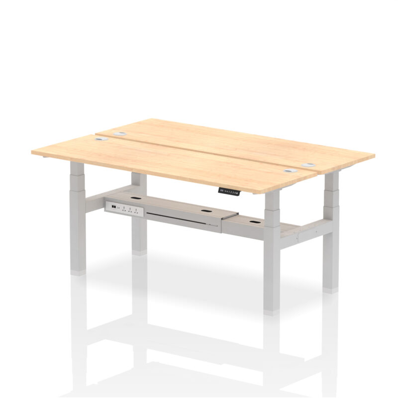Air Back-to-Back Slimline Height Adjustable Bench Desk - 2 Person - Image 74