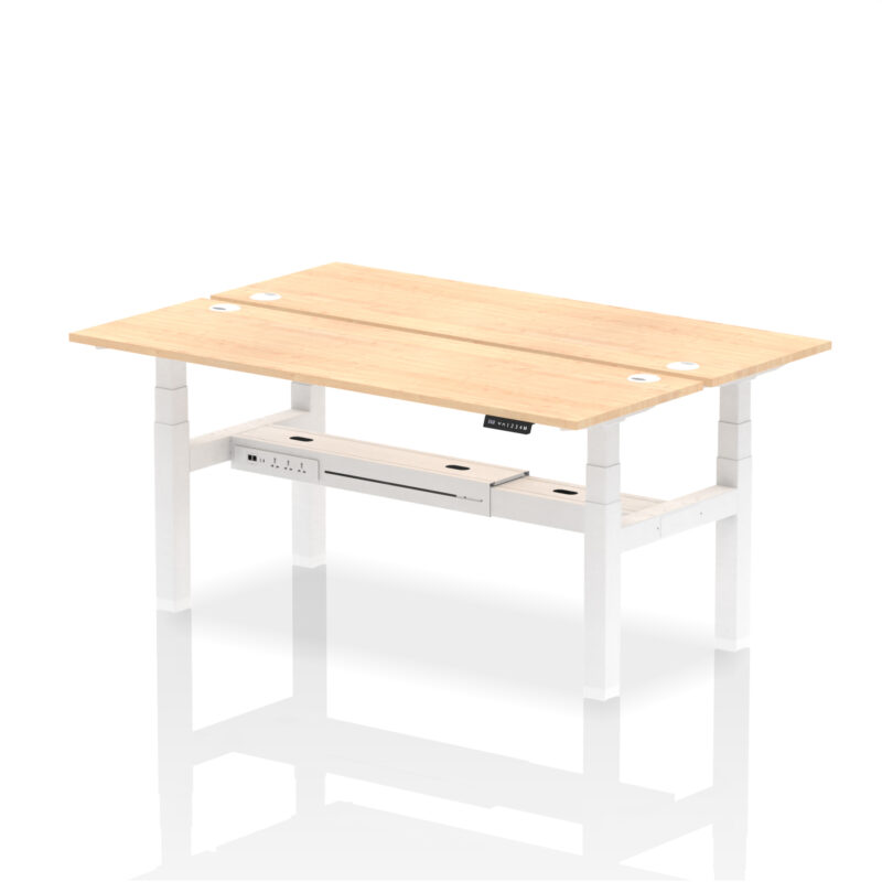 Air Back-to-Back Slimline Height Adjustable Bench Desk - 2 Person - Image 75