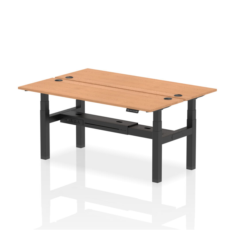Air Back-to-Back Slimline Height Adjustable Bench Desk - 2 Person - Image 76