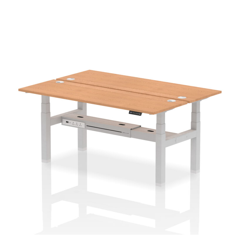 Air Back-to-Back Slimline Height Adjustable Bench Desk - 2 Person - Image 77