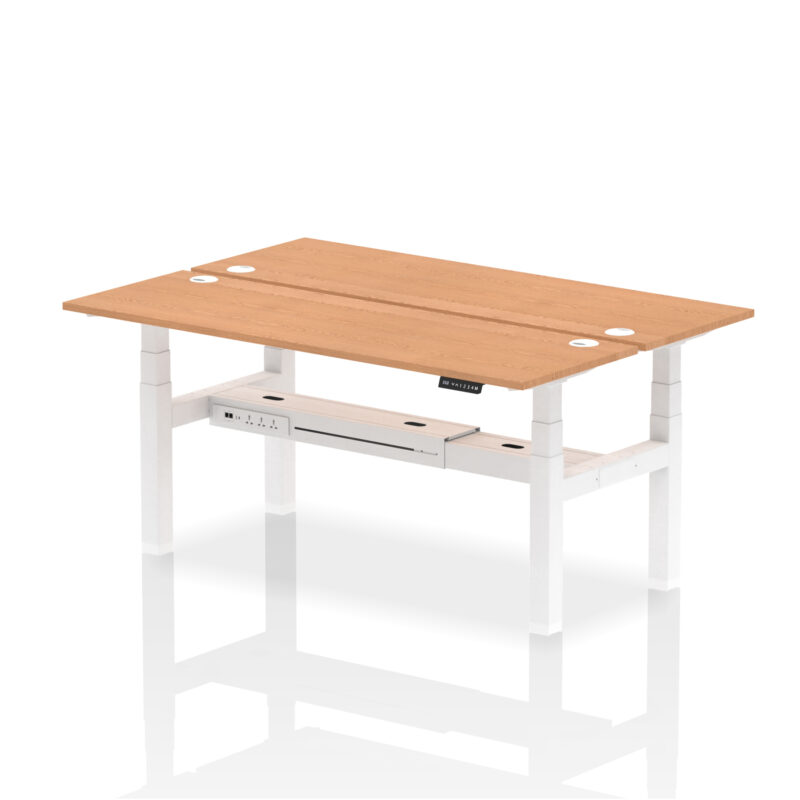 Air Back-to-Back Slimline Height Adjustable Bench Desk - 2 Person - Image 78