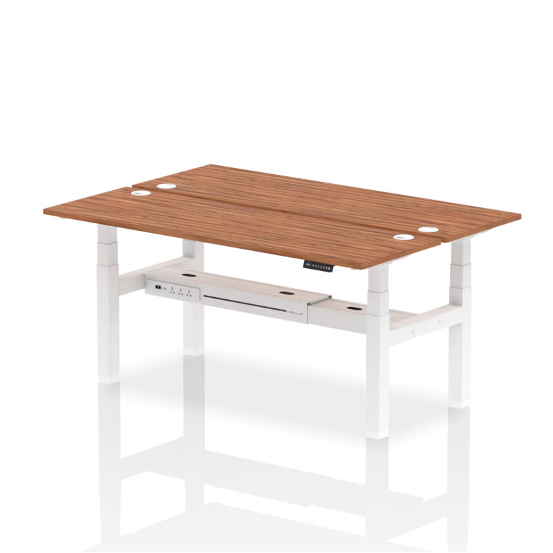 Air Back-to-Back Slimline Height Adjustable Bench Desk - 2 Person - Image 81