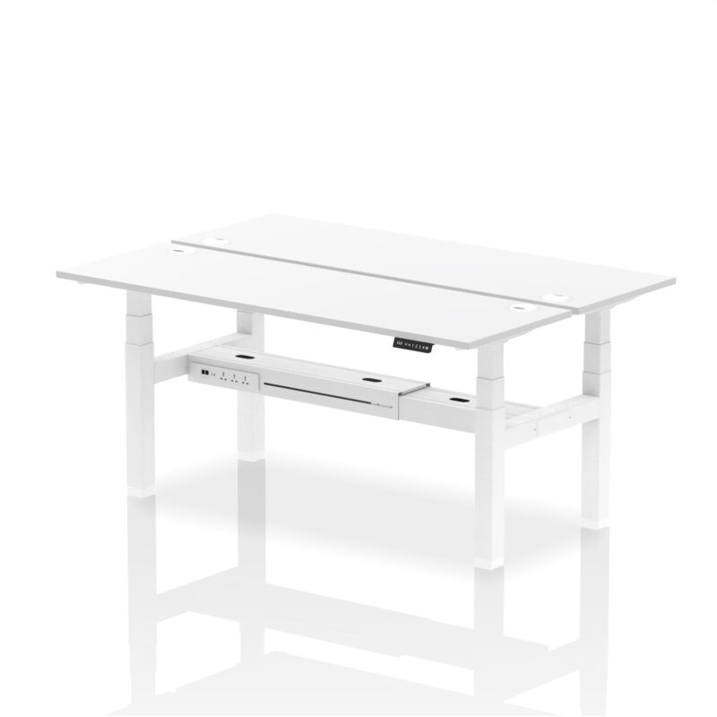 Air Back-to-Back Slimline Height Adjustable Bench Desk - 2 Person - Image 84
