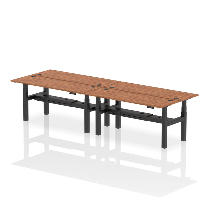 Air Back-to-Back Slimline Height Adjustable Bench Desk - 4 Person - Image 79