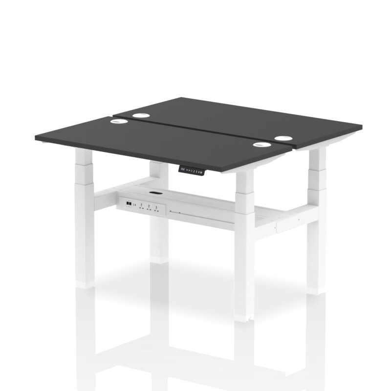 Air Back-to-Back Slimline Height Adjustable Bench Desk - 2 Person - Image 6