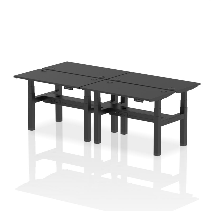 Air Back-to-Back Slimline Height Adjustable Bench Desk - 4 Person - Image 4