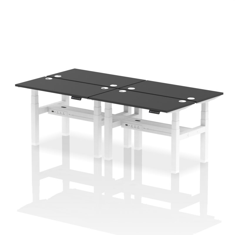 Air Back-to-Back Slimline Height Adjustable Bench Desk - 4 Person - Image 6