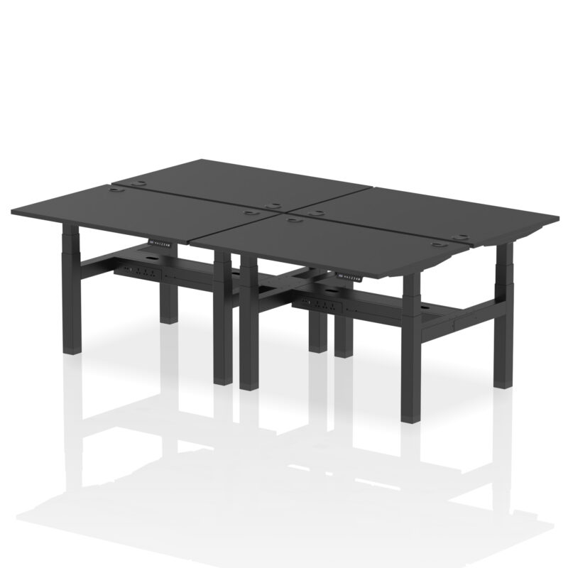Air Back-to-Back Height Adjustable Bench Desk - 4 Person - Image 4