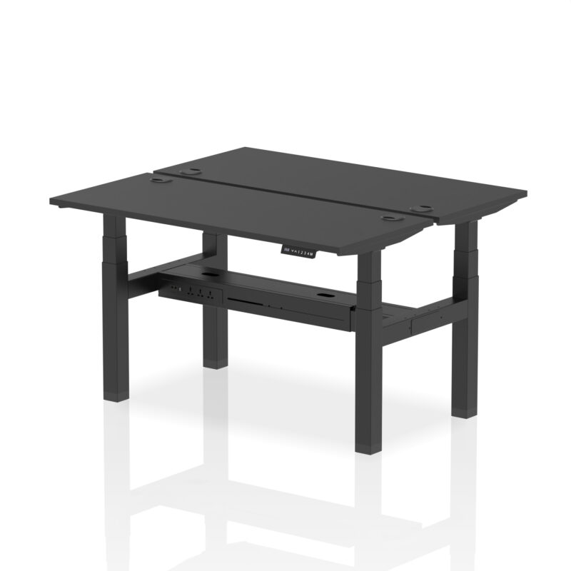 Air Back-to-Back Slimline Height Adjustable Bench Desk - 2 Person - Image 25