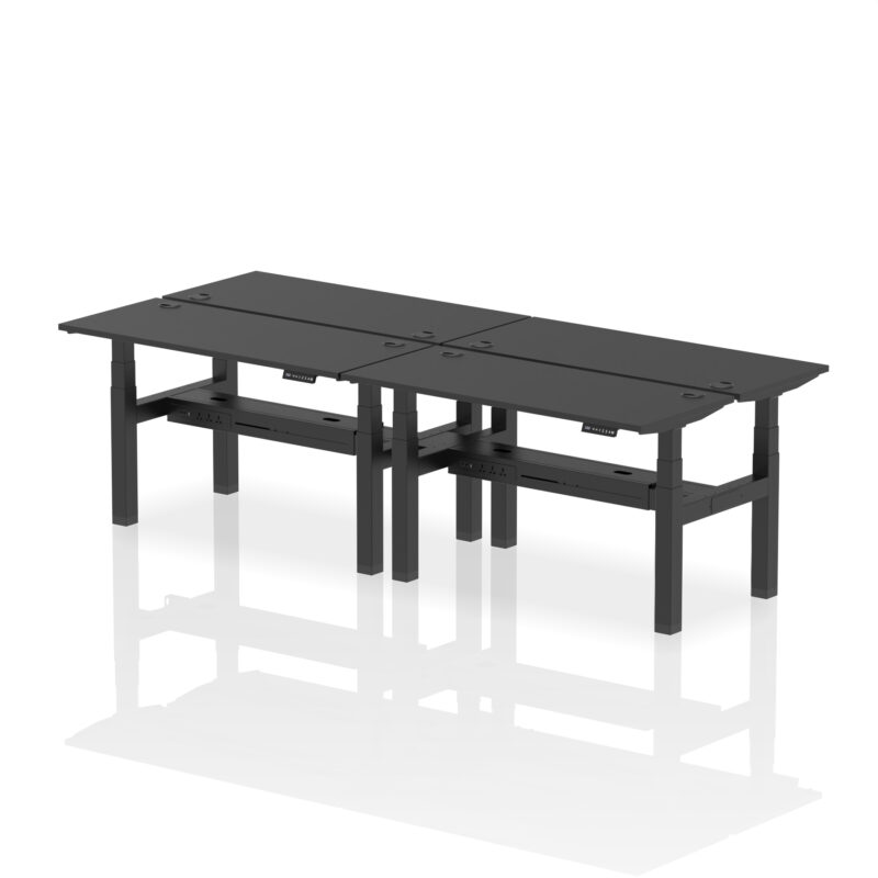 Air Back-to-Back Slimline Height Adjustable Bench Desk - 4 Person - Image 25