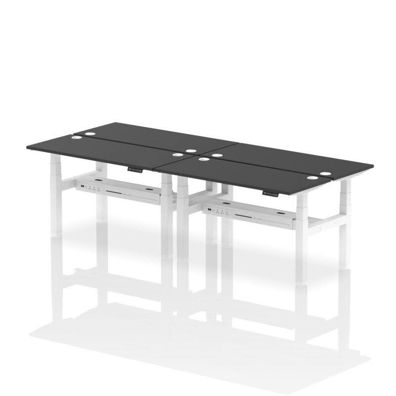 Air Back-to-Back Slimline Height Adjustable Bench Desk - 4 Person - Image 27