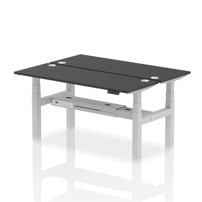 Air Back-to-Back Slimline Height Adjustable Bench Desk - 2 Person - Image 47